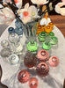 Ball tealight holders glass 12cm